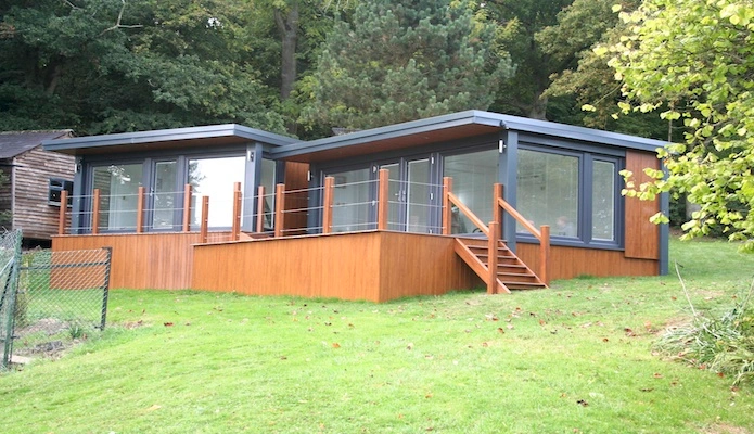 Curtis's his-and-hers studios in light oak