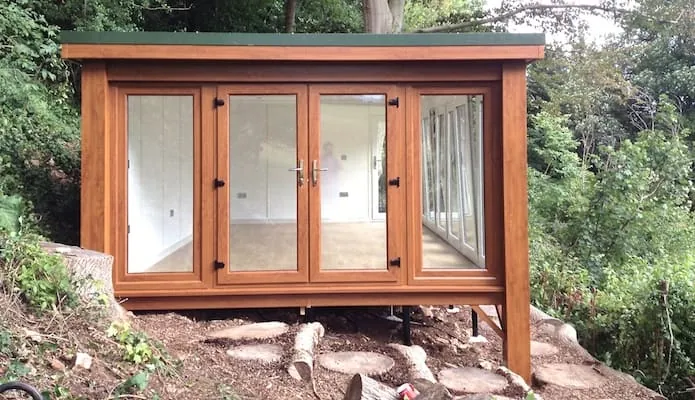 Installing a Garden Studio on a Severe Slope