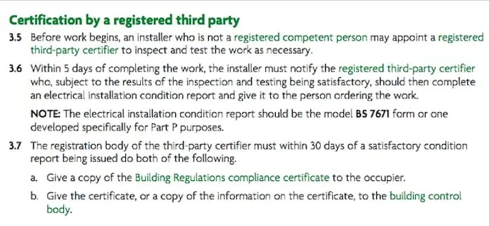 Electrical Spec for Garden Office Installation